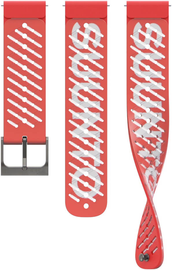 SUUNTO 22mm SILICONE STRAP LAVA Raudonas apyrankė