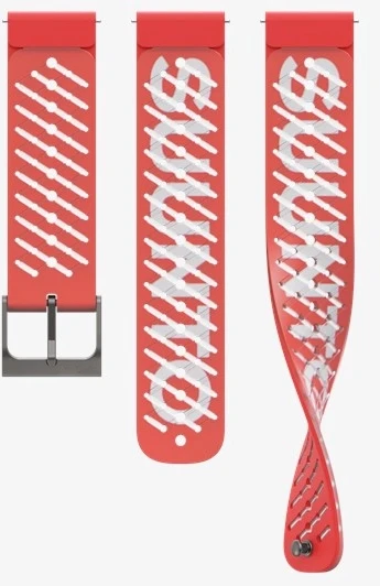 SUUNTO 22mm SILICONE STRAP LAVA Raudonas apyrankė