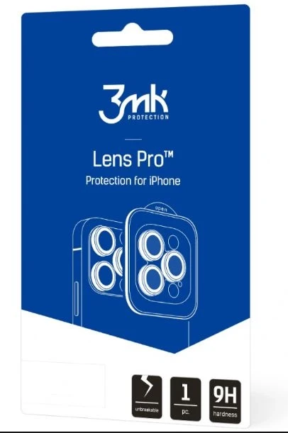 3MK Lens Protection Pro Apple iPhone 12 Pro Max fotoaparato objektyvo apsauga su tvirtinimo rėmeliu 1 vnt.