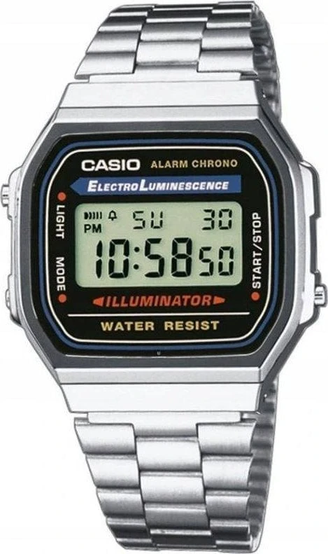 UNISEX CASIO A168WA-1W LAIKRODIS – VINTAGE + DĖŽUTĖ