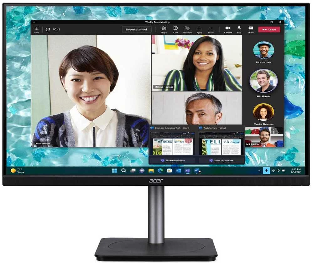 Monitorius „Acer Vero CB273UEbemipruzxv“ – 27 colių | IPS | QHD 2560x1440 | 75 Hz | 99 % sRGB | HDR10 | 2x USB-C | RJ-45 | 4x USB šakotuvai | „Pivot“ | Aukščio reguliavimas 120 mm | EPEAT Sidabrinis | Juodas