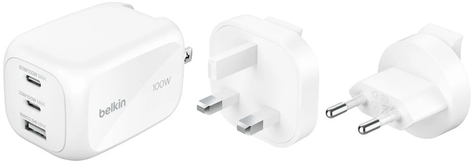 Belkin BOOST Charge 100W USB-C įkroviklis 2xUSB-C/1xA WCH016hqWH