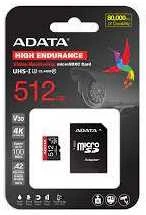 ADATA 512GB Micro SDXC kortelė pakuotėje