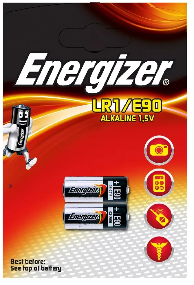 Baterija ALKALICZNA BAT-LR1*P2 1.5 V LR1 / E90 ENERGIZER