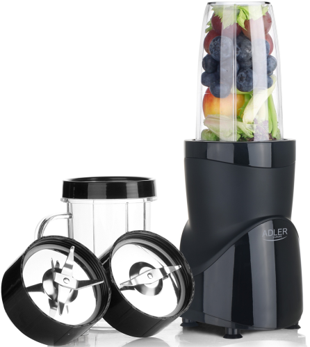 Smoothie maišytuvas kokteiliams 1200W 4 buteliai vandens buteliai be BPA 10in1 Adler AD 4084b