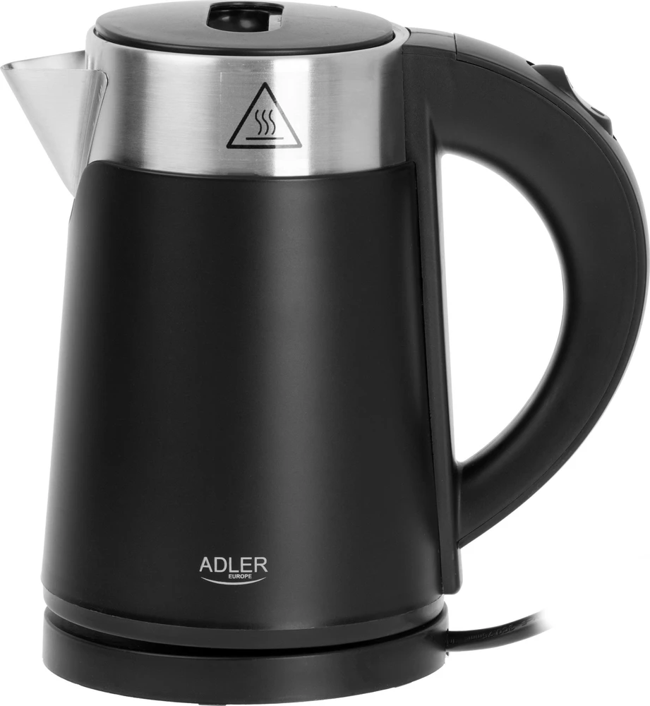 Adler | Virdulys | AD 1372 | Electric | 800 W | 0.6 L | Plastic/Nerūdijantis plienas | 360° rotational base | Juodas