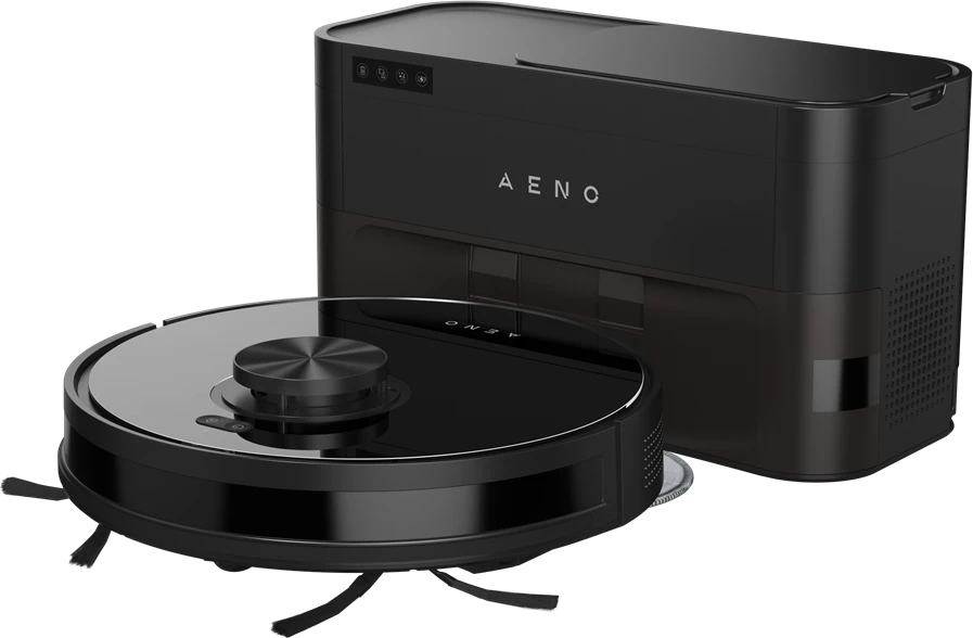 AENO RC5S robotinis dulkių siurblys, 2 viename, automatinis dulkių surinkėjas, 4000Pa, juodas