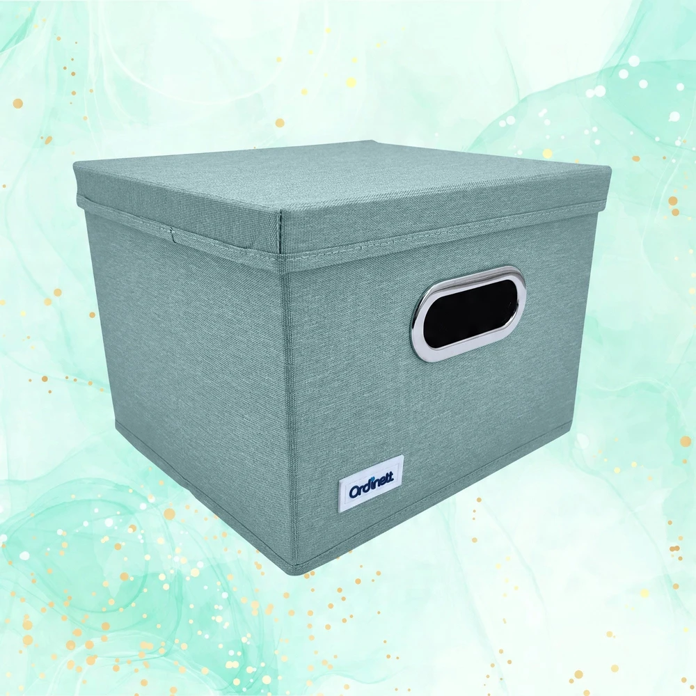Affek Design ORDINETT Dėžutė M 28,5x25,5x20,5 cm mėtų spalvos