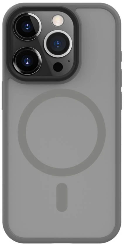 Dėklas iLike Connect Hibrīda Magnētiskā Lieta iPhone 15 Pro PC + TPU Dubultslāņu MagSafe Saderīgs Šokizturīgs Dizains Sudraba