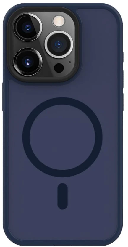 Dėklas iLike Connect hibrīdais magnētiskais varas vāks iPhone 15 Pro Max PC + TPU divslāņu MagSafe saderīgs triecienizturīgs dizains mėlynas