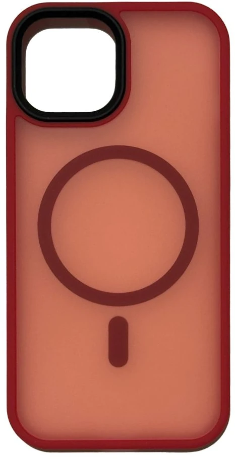 Dėklas iLike Connect hibrīdais magnētiskais apvalks iPhone 15 PC + TPU divslāņu MagSafe saderīgs triecienizturīgs plūmju krāsā