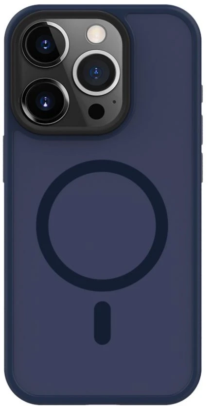 Dėklas iLike Connect hibrīdais magnētiskais varas vāks iPhone 15 Pro Max PC + TPU divslāņu MagSafe saderīgs triecienizturīgs dizains mėlynas