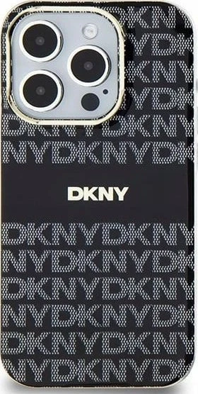 iPhone 13 / 14 / 15 DKNY dėklas IML Mono & Stripe MagSafe (DKHMP15SHRHSEK) juodos spalvos