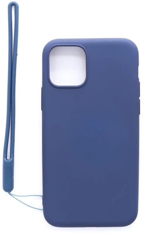 Evelatus Apple iPhone 11 Pro Soft Touch Silikoninis dėklas with Strap Dark Mėlyna