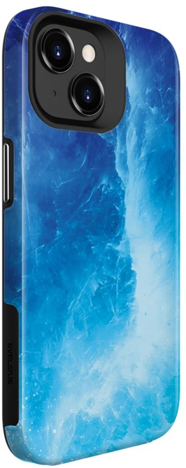 Dėklas Evelatus Armor Case iPhone 15 TPU + PC Dubultslāņu Pielāgotais Galaxy Mėlyna Drukas Šoka Izturīga Cietā Aizsardzība