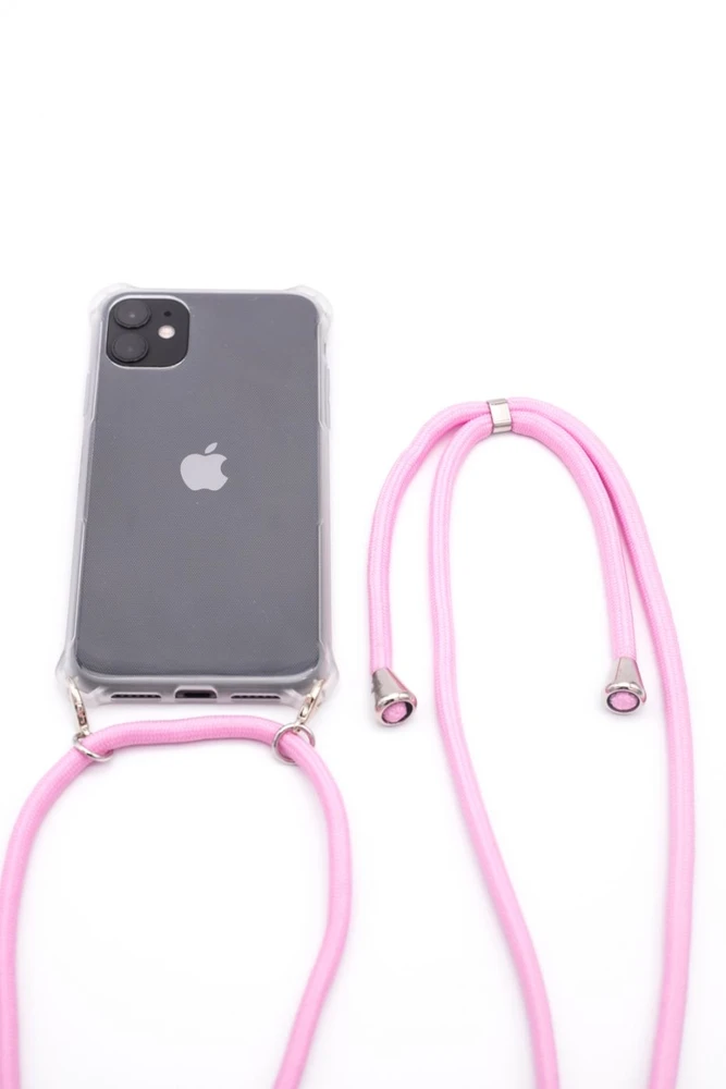 Dėklas Evelatus Apple iPhone 7/8/SE2020/SE2022 Silicone Transparent with Necklace TPU Strap Transparent