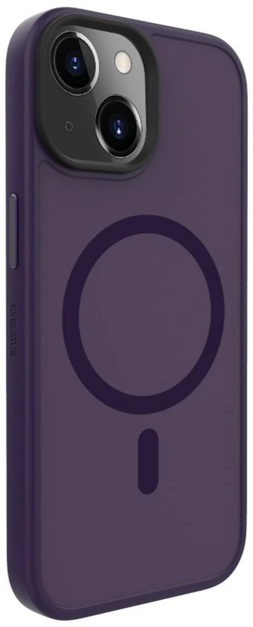 Dėklas Evelatus Apple iPhone 15 Hybird Case With Magsafe PC+TPU Deep Violetinė