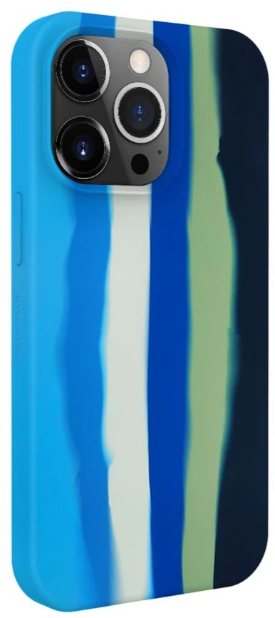 Dėklas Evelatus Apple iPhone 15 Pro Max Silicone case Multi-Colored Mėlyna