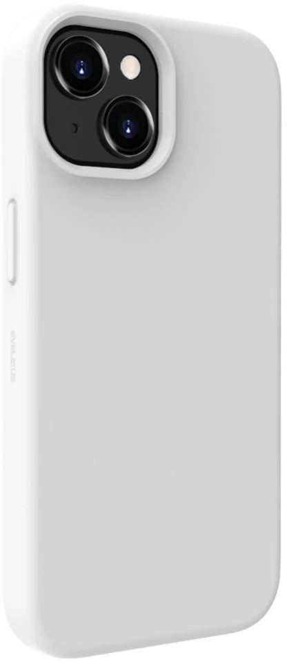 Dėklas Evelatus iPhone 15 Silikona Vāks MagSafe Mīksta Pieskāriena Jauna Funkcija Balts