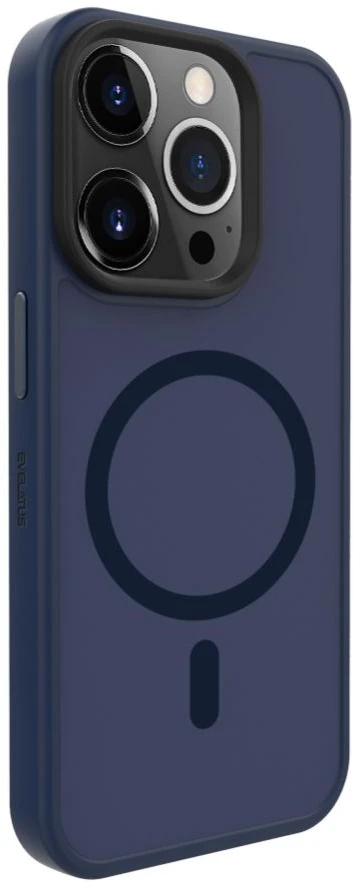 Dėklas Evelatus Apple iPhone 15 Pro Max Hybird Case With Magsafe PC+TPU Dark Mėlyna