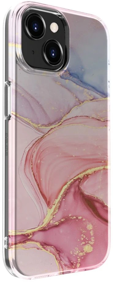 Dėklas Evelatus Apple iPhone 15 PC Customized Print Design Marble Rožinė