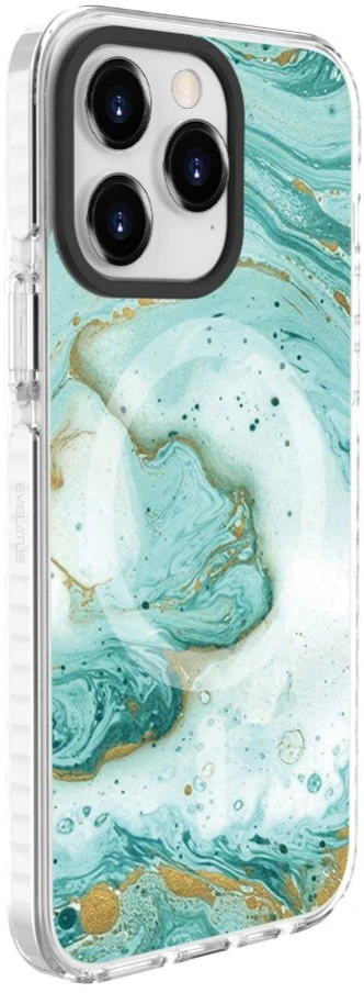 Dėklas Evelatus Apple iPhone 15 Pro PC+TPU With MagSafe Customized Print Mėlyna Marble