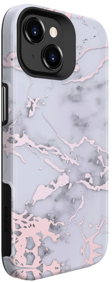 Dėklas Evelatus Armor Case iPhone 15 TPU + PC Divslāņu Pielāgota Sudraba Druka Šokaizturīga Izturīga Aizsardzība