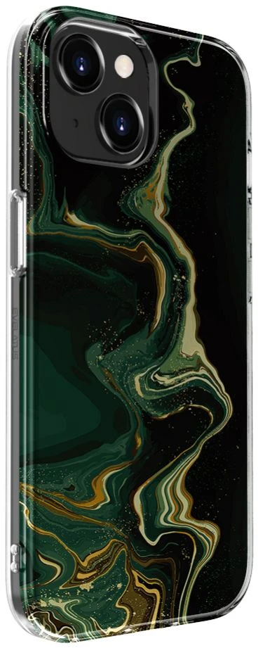 Dėklas Evelatus Apple iPhone 15 Plus PC Customized Print Design Marble Dark Žalias