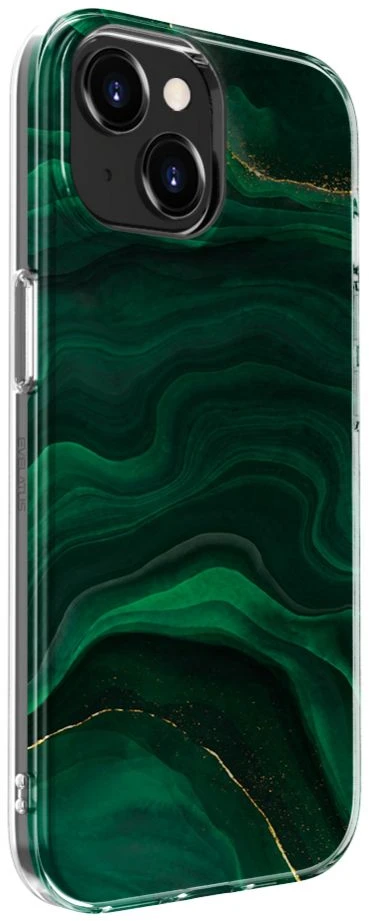Dėklas Evelatus Apple iPhone 15 Plus PC Customized Print Design Marble Žalias