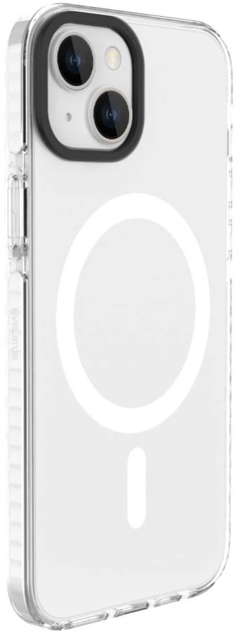 Dėklas Evelatus Apple iPhone 15 Plus Clear Case PC+TPU With MagSafe Transparent