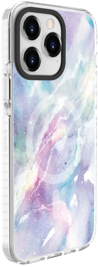 Dėklas Evelatus iPhone 15 Pro Max PC+TPU ar MagSafe pielāgota druka purpursarkanā krāsā