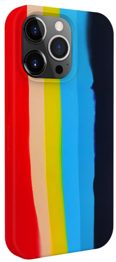 Dėklas Evelatus Apple iPhone 15 Pro Silicone case Multi-Colored Rainbow