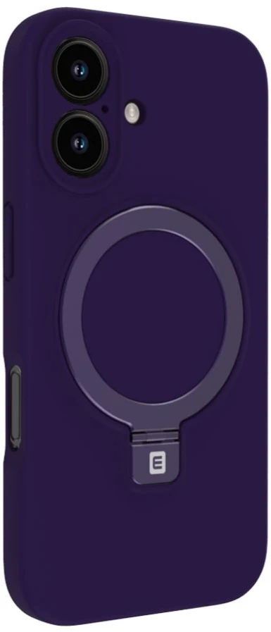 Dėklas Evelatus iPhone 16 Premium MagSafe ar statīvu Soft Touch Silikona Vāciņš Purpura