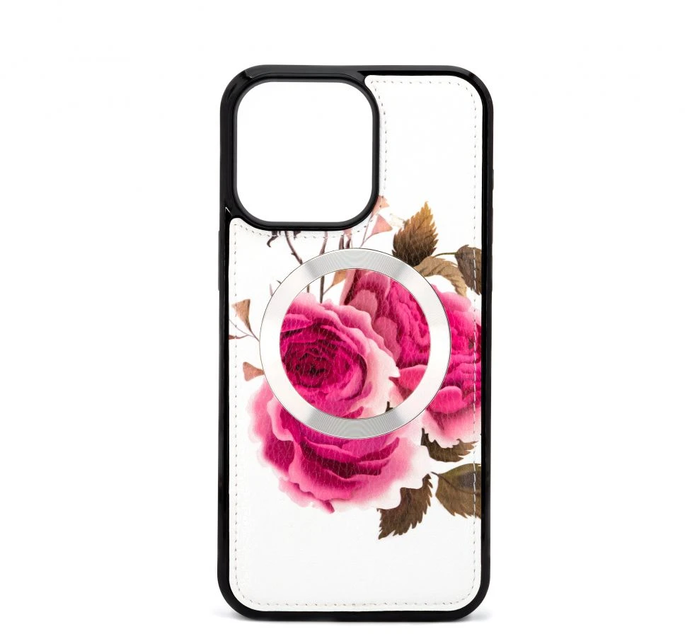 Evelatus Apple iPhone 14 Pro Odinis dėklas Zipper Design Flower Baltas
