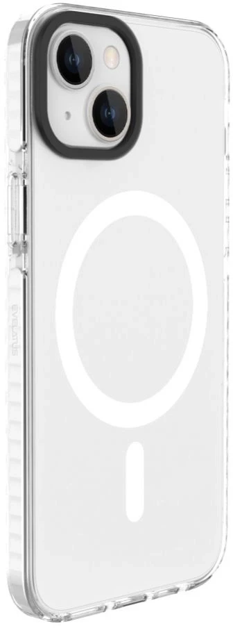 Dėklas Evelatus Apple iPhone 15 Plus Clear Case PC+TPU With MagSafe Transparent