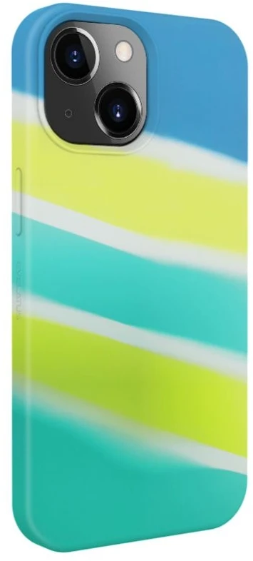 Dėklas Evelatus Apple iPhone 15 Plus Silicone case Multi-Colored Geltona Žalias