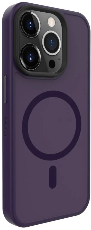 Dėklas Evelatus Apple iPhone 15 Pro Max Hybird Case With Magsafe PC+TPU Deep Violetinė
