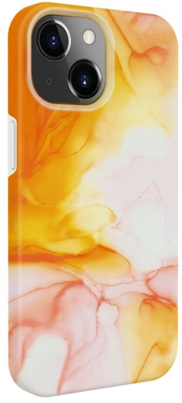 Dėklas Evelatus iPhone 15 Premium silikona lieta ar drukāto dizainu Oranža