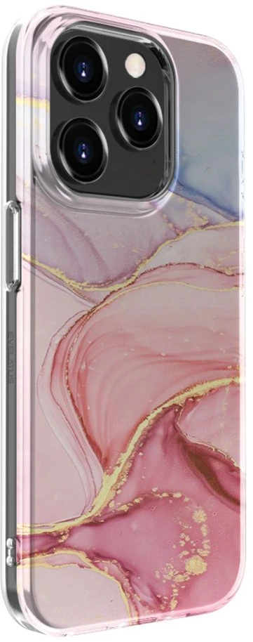 Dėklas Evelatus Apple iPhone 15 Pro PC Customized Print Design Marble Rožinė