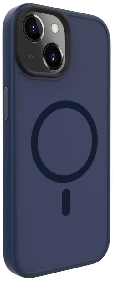 Dėklas Evelatus Apple iPhone 15 Plus Hybird Case With Magsafe PC+TPU Dark Mėlyna