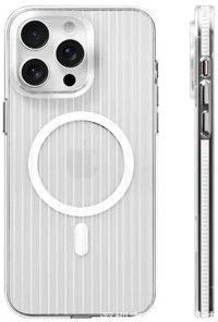 Evelatus iPhone 16 Pro Max Koferis MagSafe Gadījumā Caurspīdīga Balta