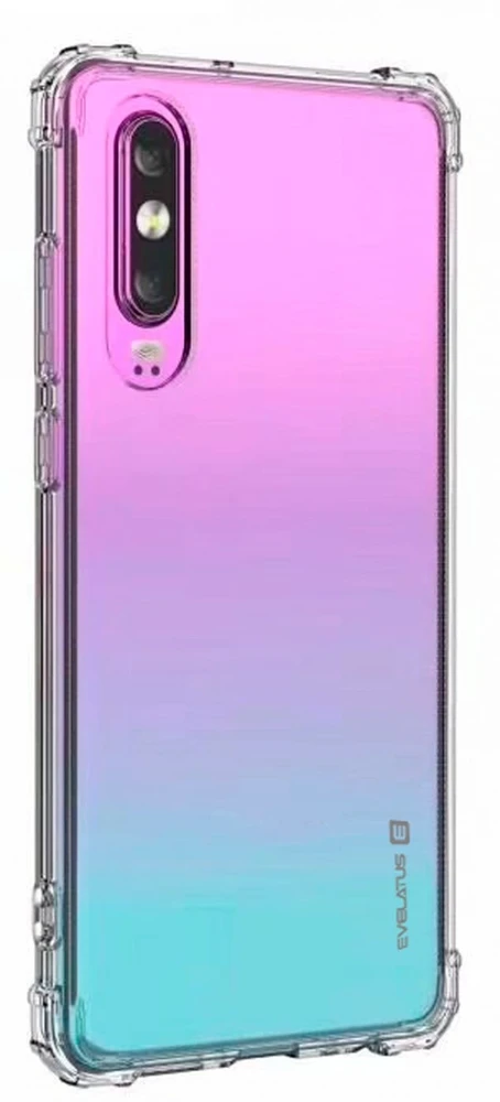 Back Cover Evelatus Huawei P30 Military Shockproof Silikoninis dėklas TPU Transparent
