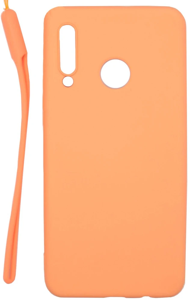 Evelatus Huawei P30 Lite Soft Touch Silikoninis dėklas with Strap Rožinė