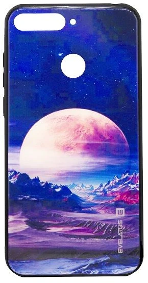 Dėklas Evelatus Huawei Y6 2018 Picture Glass Case Valley Moon