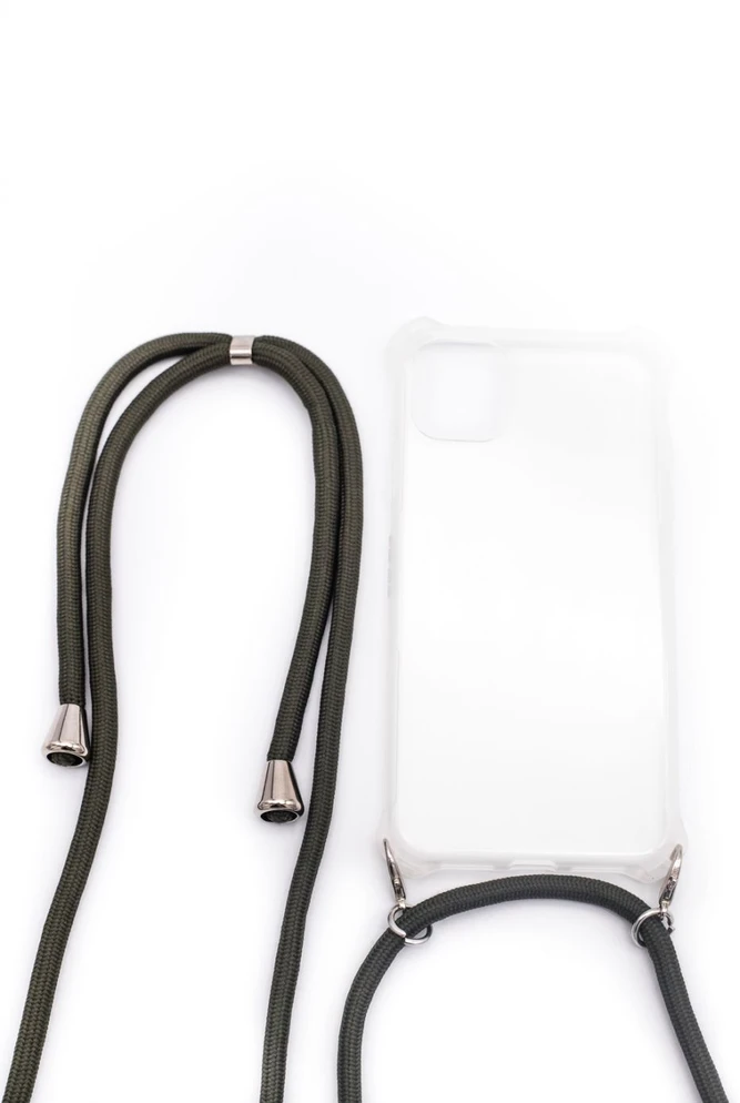 Dėklas Evelatus Samsung A50s Case with rope Žalias Transparent