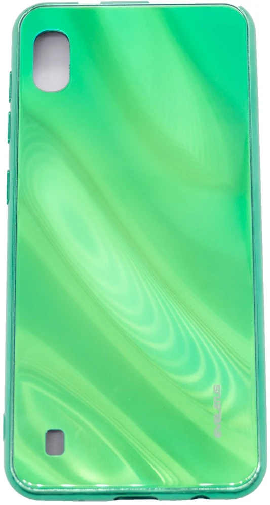 Evelatus Samsung Galaxy A10 Vanduo Ripple Full Color Electroplating Tempered Glass Case Žalias
