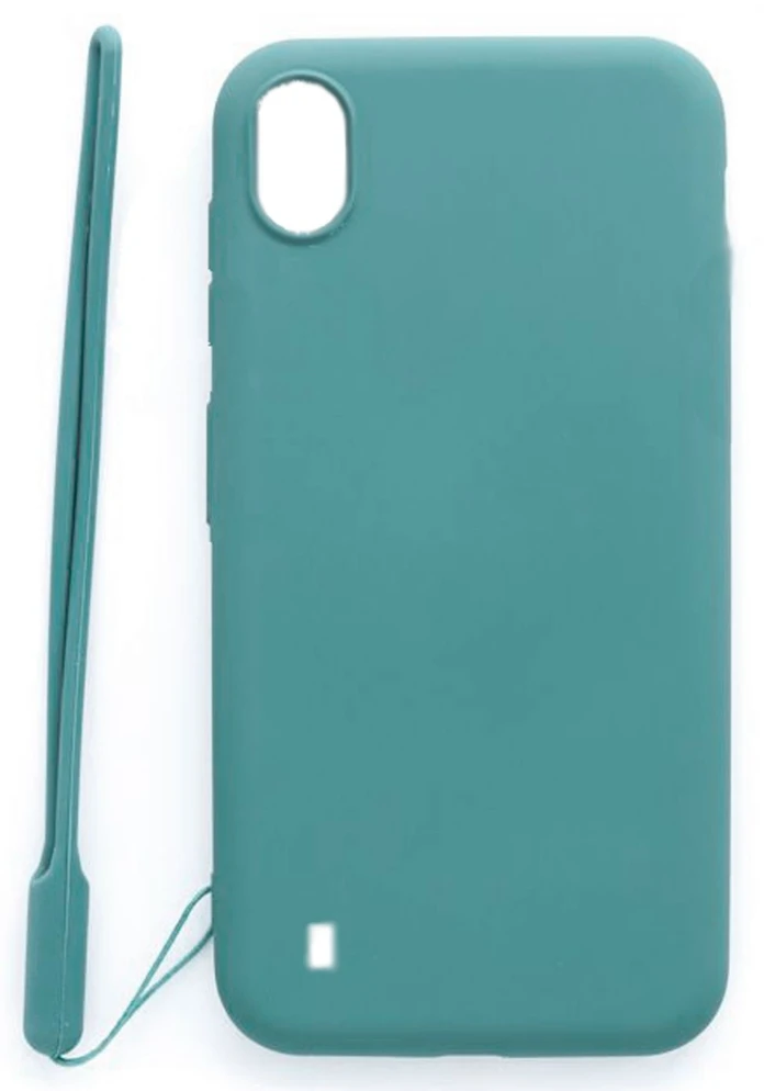 Evelatus Samsung Galaxy A10 Soft Touch Silikoninis dėklas with Strap Mėlyna