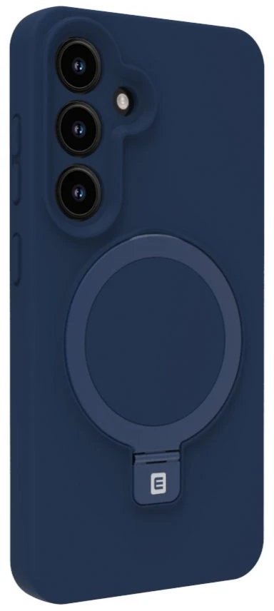 Back cover Evelatus Samsung Galaxy S25 Premium Magnetic with Stand Soft Touch Silikoninis dėklas Midnight Mėlyna