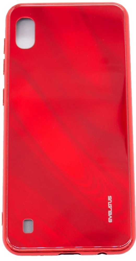 Evelatus Samsung Galaxy A10 Vanduo Ripple Full Color Electroplating Tempered Glass Case Raudona