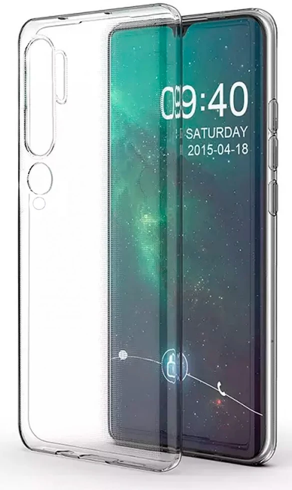 Evelatus Xiaomi Mi Note 10 / Mi Note 10 Pro Clear Silikoninis dėklas 1.5mm TPU Transparent